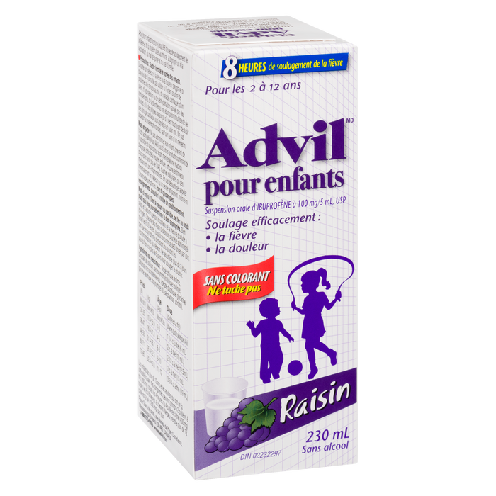 Advil Ibup 100 mg pour enfants au raisin