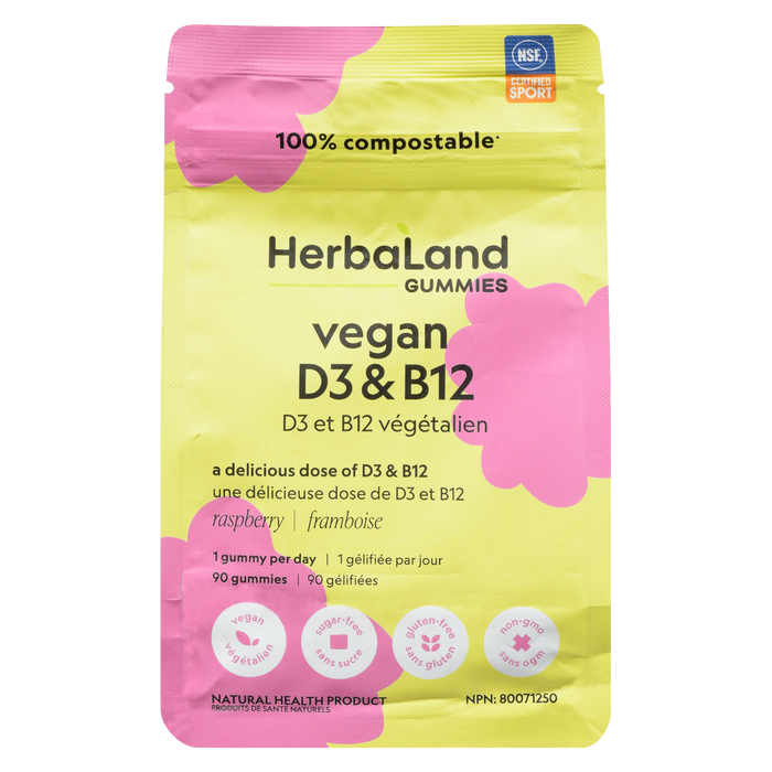 Herbaland Vit D3 B12 Raspberry