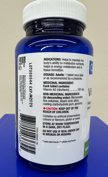 OPTION+ VITAMIN B2 TB 100MG 120