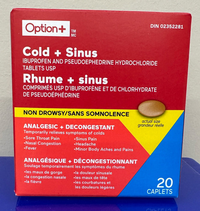 OPTION+ COLD & SINUS CPLT 20