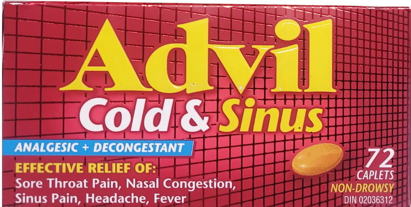 Advil Cold & Sinus 72 caps