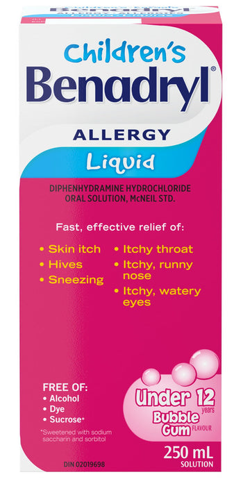 Benadryl Allergy Children's Liquid - Bubble Gum