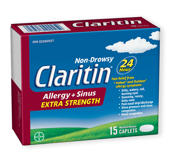 Claritin Non Drowsy Allergy + Sinus Extra Strength 24HR