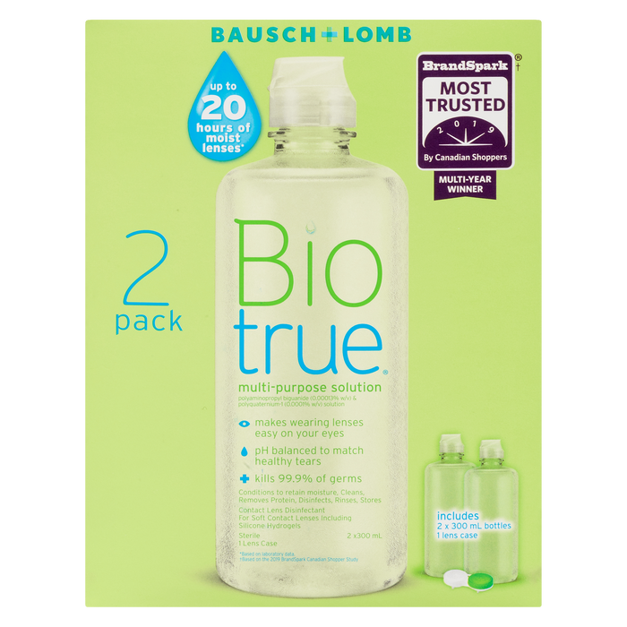 Bausch + Lomb Biotrue Solution Multi-Usages 2 Flacons x 300 ml