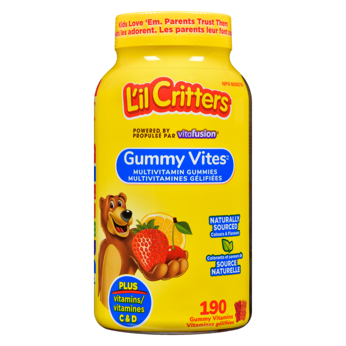 Gommes multivitaminées L'il Critters Gummy Vites 190 gélifiés vitaminés