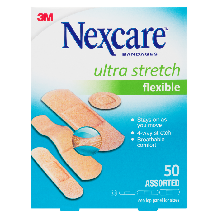 Nexcare Ultra Stretch Flexible Bandages 50 Assorted