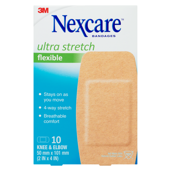 Bandages Nexcare Ultra Stretch Flexible 10 Genou et coude