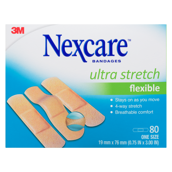 Pansements Nexcare Ultra Stretch Flexible 80 Taille Unique