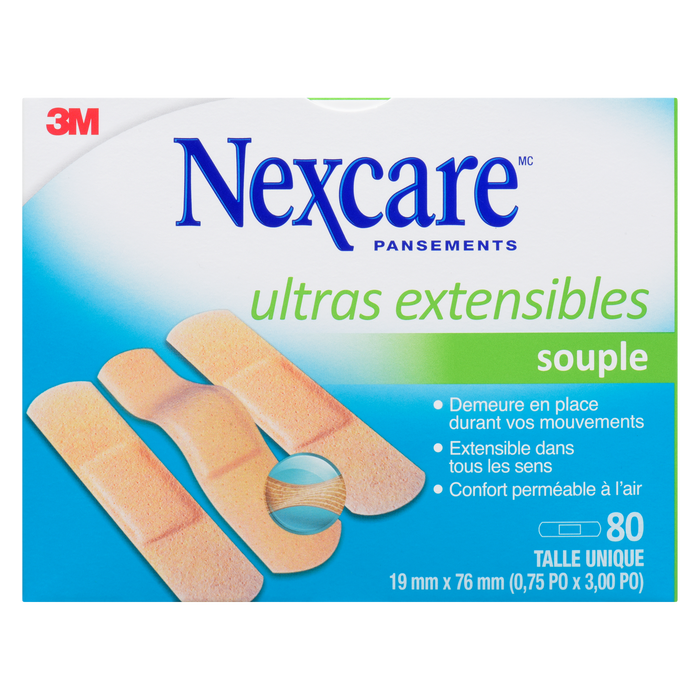 Pansements Nexcare Ultra Stretch Flexible 80 Taille Unique