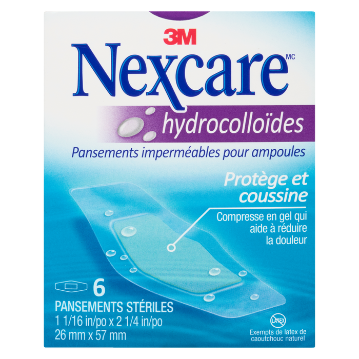 Pansements hydrocolloïdes imperméables Nexcare Blister 6 pansements stériles