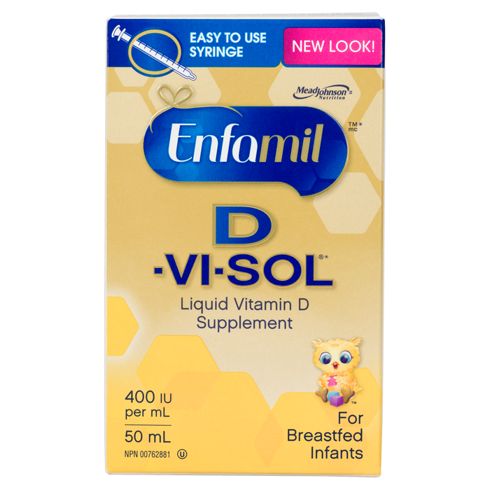 Supplément liquide de vitamine D Enfamil D-Vi-Sol pour nourrissons allaités 50 ml