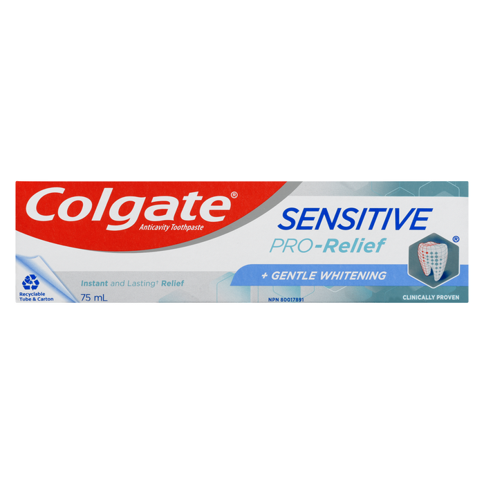 Dentifrice anti-carie Colgate Sensitive Pro-Relief + Blanchiment doux 75 ml