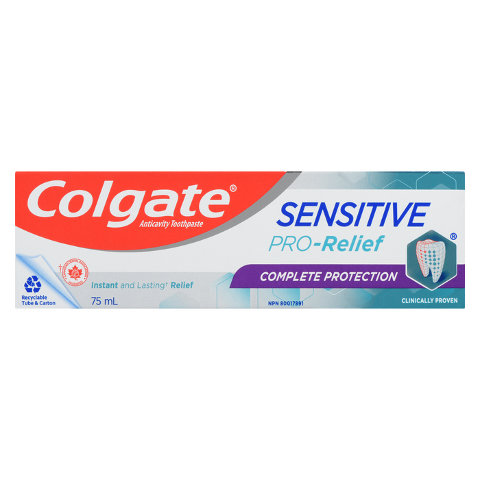 Dentifrice anti-caries Colgate Sensitive Pro-Relief Protection complète 75 ml