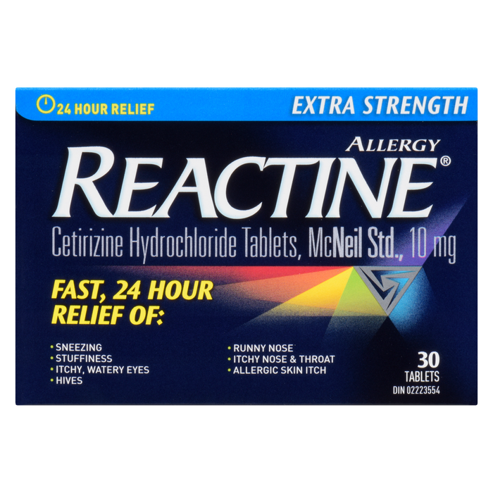 Reactine Allergy Extra Fort 30 Comprimés