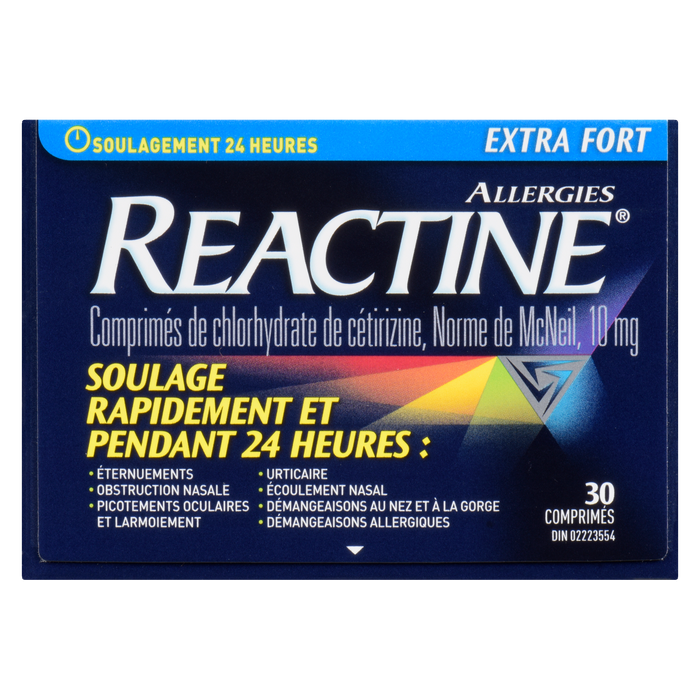 Reactine Allergy Extra Fort 30 Comprimés