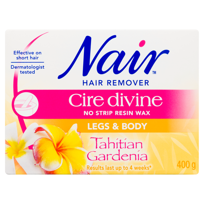 Nair Cire Divine Tahitian Gardenia Épilateur pour jambes et corps 400 g