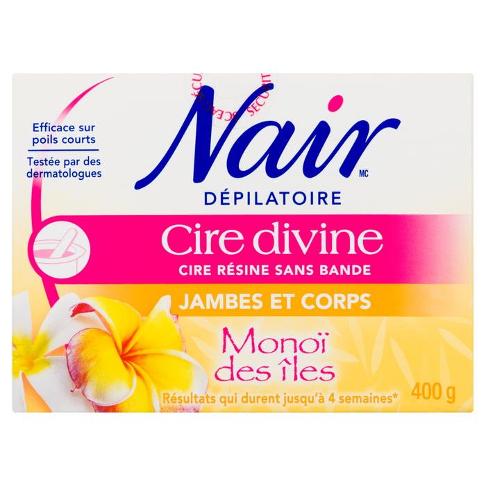 Nair Cire Divine Tahitian Gardenia Épilateur pour jambes et corps 400 g