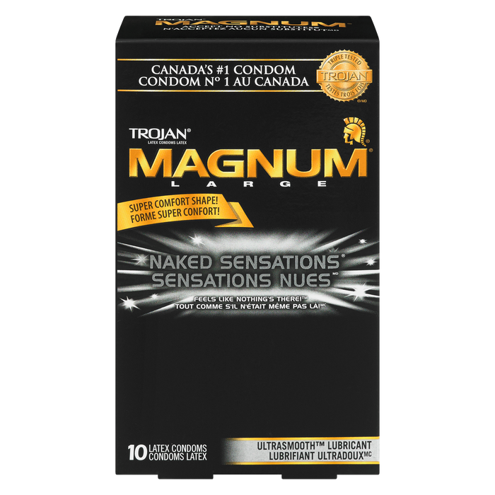 Préservatifs en latex Trojan Magnum Naked Sensations Large 10 préservatifs en latex