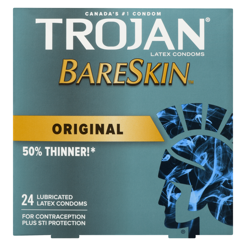 Trojan BareSkin Original Value Pack 24 Lubricated Latex Condoms   GreenShield Pharmacy Health Store