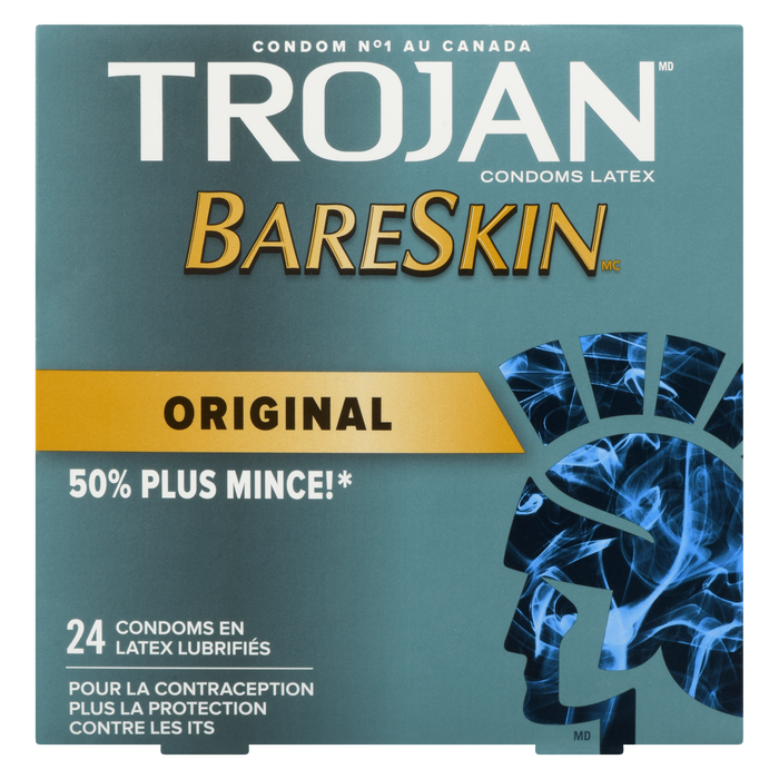 Trojan BareSkin Original Value Pack 24 préservatifs en latex lubrifiés