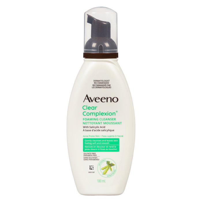 Aveeno Clear Complexion Nettoyant moussant à l'extrait de soja 180 ml