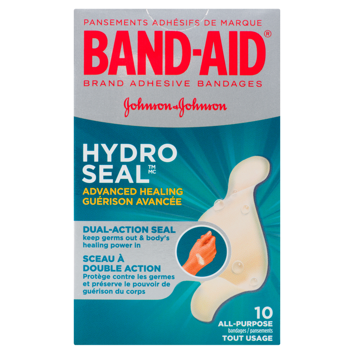 Band-Aid Hydro Seal Brand Adhesive Bandages 10 All-Purpose Bandages