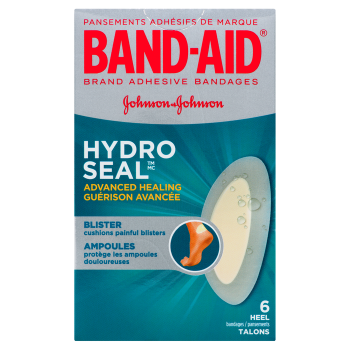 Pansements adhésifs de marque Band-Aid Hydro Seal Advanced Healing 6 bandages pour talons