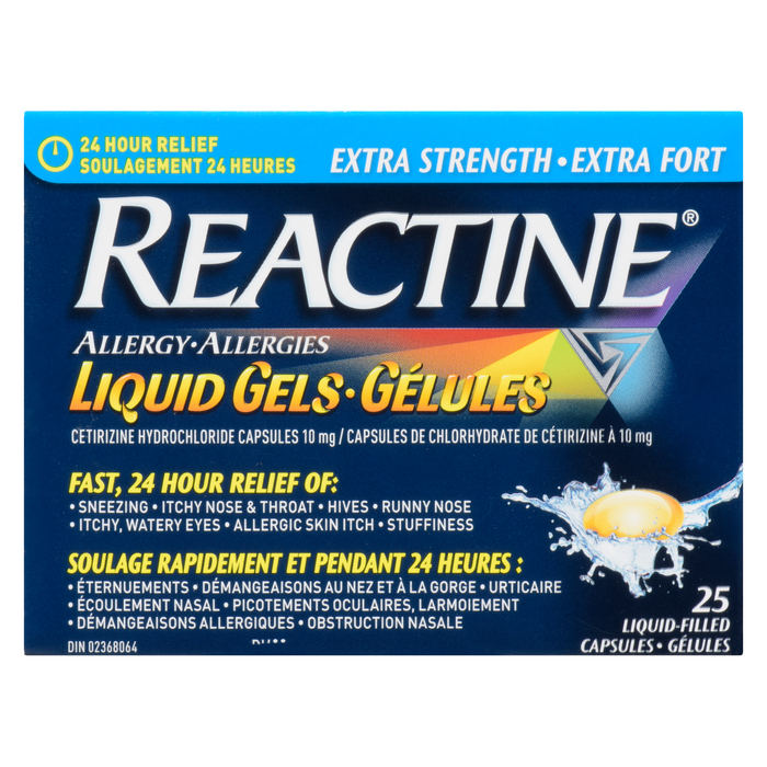 Reactine Allergy Liquid Gels Extra Strength 25 Liquid-Filled Capsules