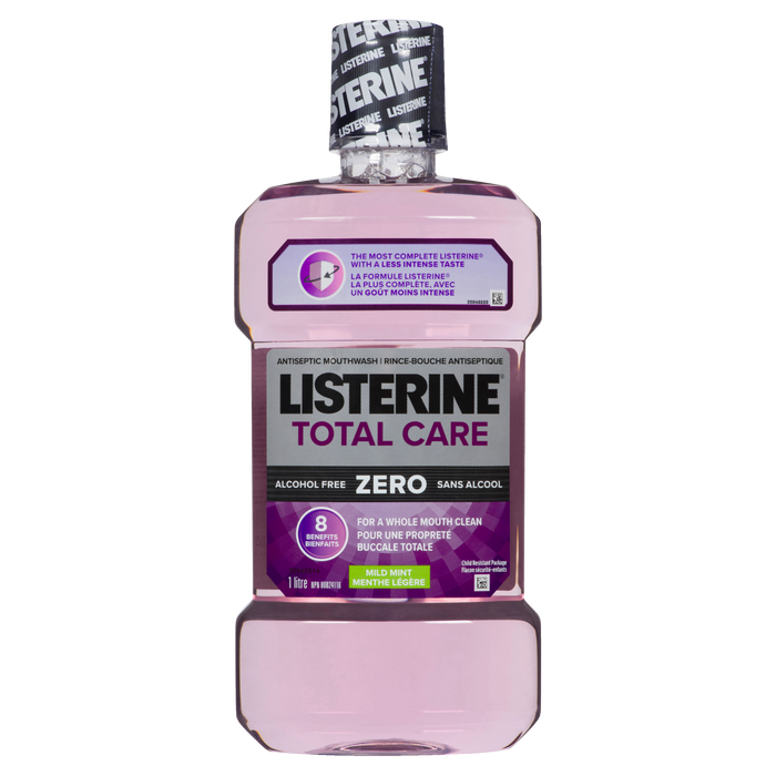 Bain de bouche antiseptique Listerine Total Care Zero Menthe douce 1 L