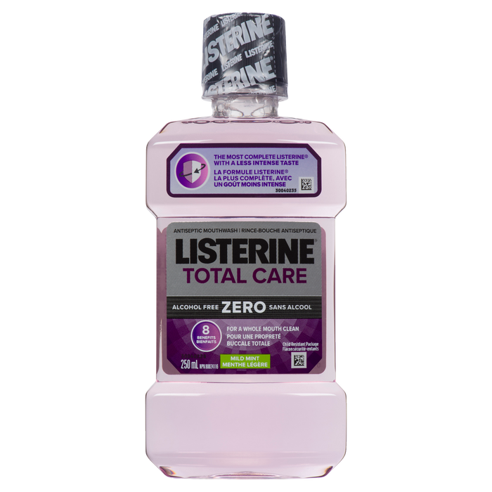 Bain de bouche antiseptique Listerine Total Care Zero Menthe douce 250 ml