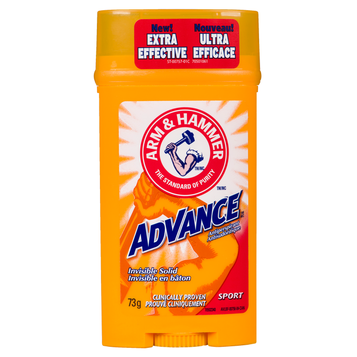 Arm &amp; Hammer Advance Anti-transpirant Invisible Solid Sport 73 g