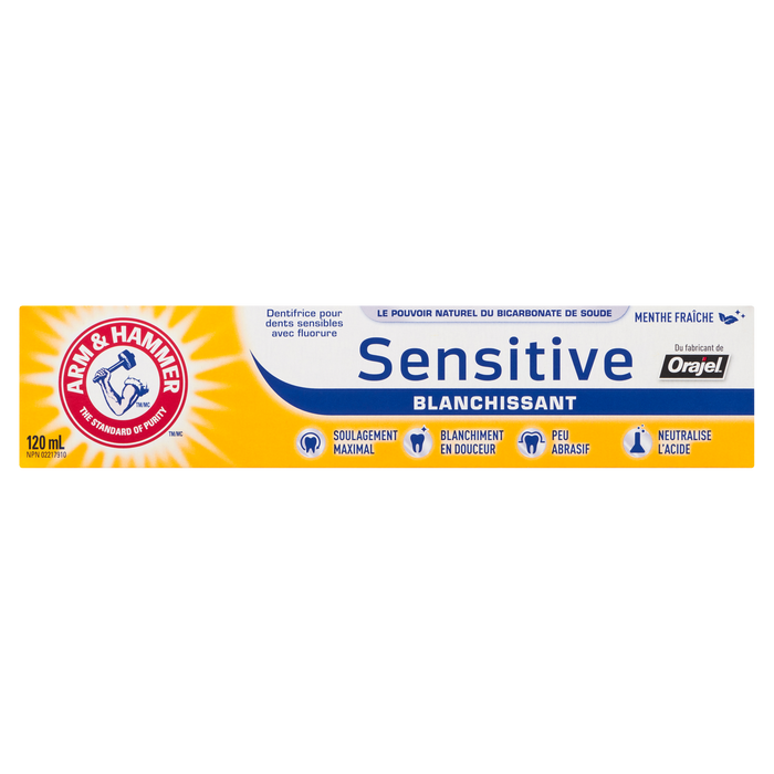 Dentifrice au fluor Arm &amp; Hammer Sensitive Menthe fraîche 120 ml