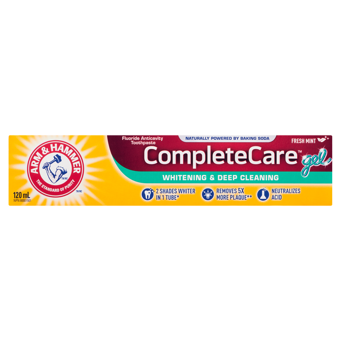 Arm & Hammer Complete Care Gel Fluoride Anticavity Toothpaste Fresh Mint 120 ml