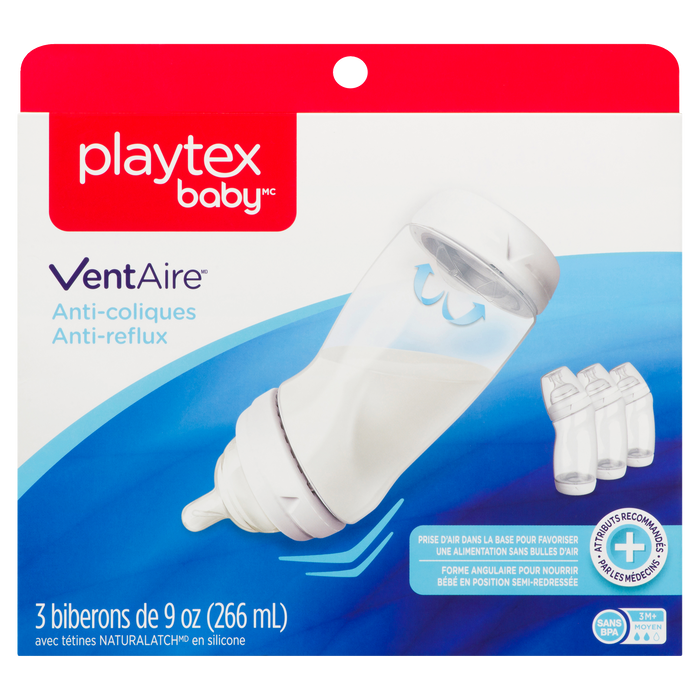 Playtex Baby VentAire Medium 3M+ 266 ml 3 Bottles