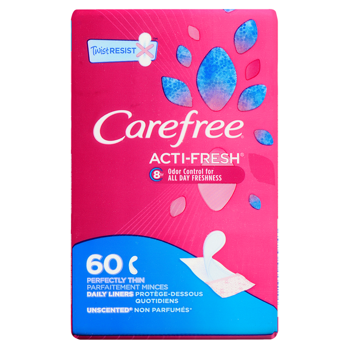 Carefree Acti-Fresh Unscented 60 Perfectly Thin Daily Liners