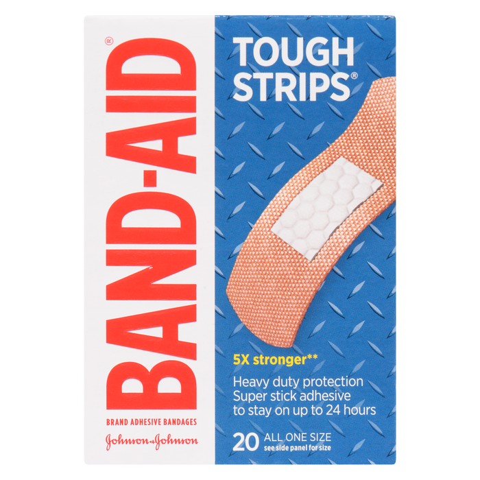 Band-Aid Tough Strips Brand Adhesive Bandages 20 All One Size