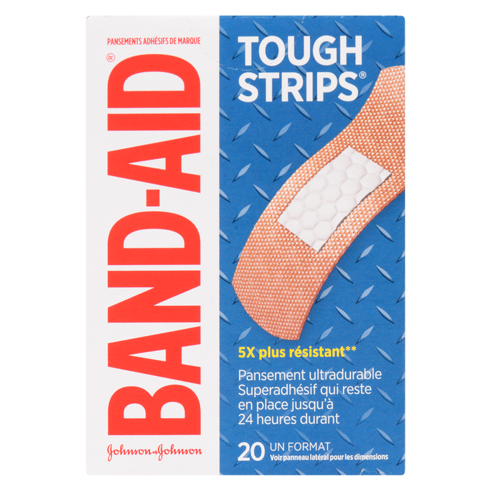 Band-Aid Tough Strips Brand Adhesive Bandages 20 All One Size