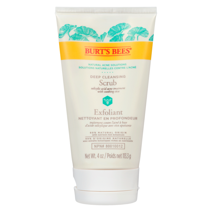 Burt's Bees Deep Cleansing Scrub Salicylic Acid Acne Treatment with Soothing Cica 113.3 g