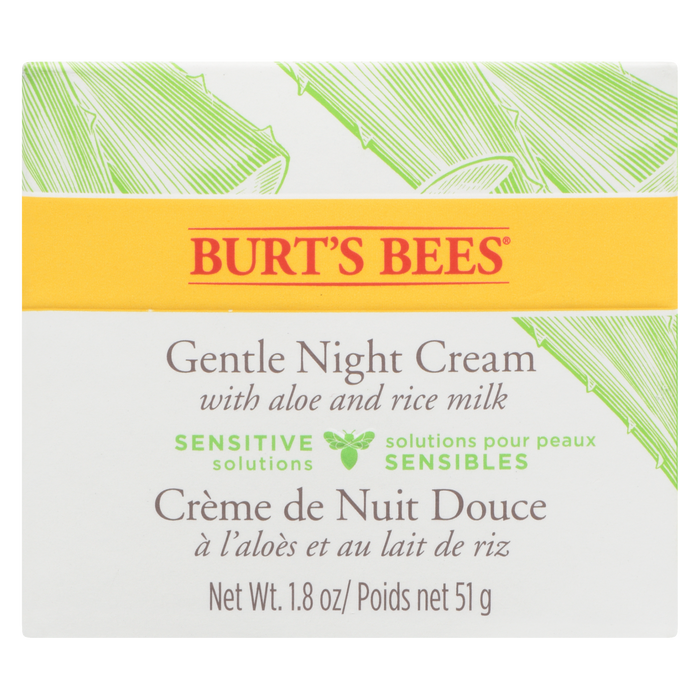 Crème de nuit douce pour peaux sensibles Burt's Bees 51 g