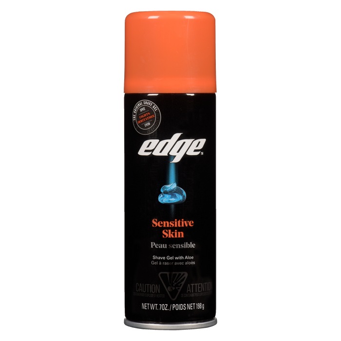 Gel de rasage Edge à l'aloès pour peaux sensibles 198 g