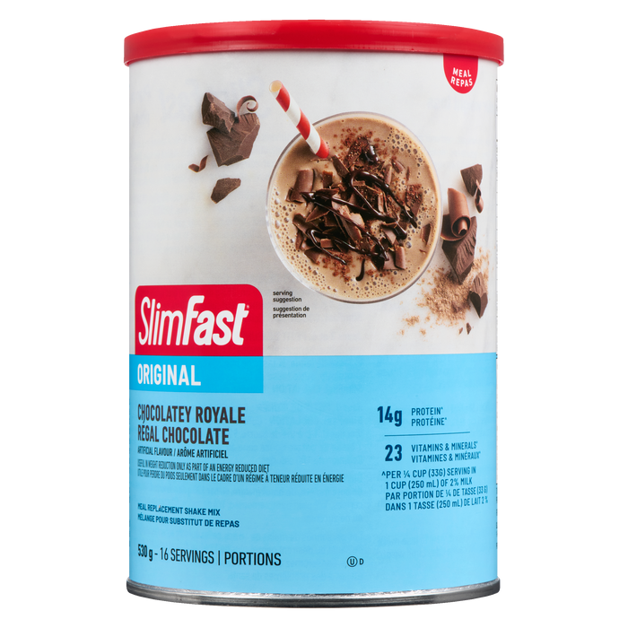 SlimFast Original Meal Replacement Shake Mix Chocolatey Royale 530 g