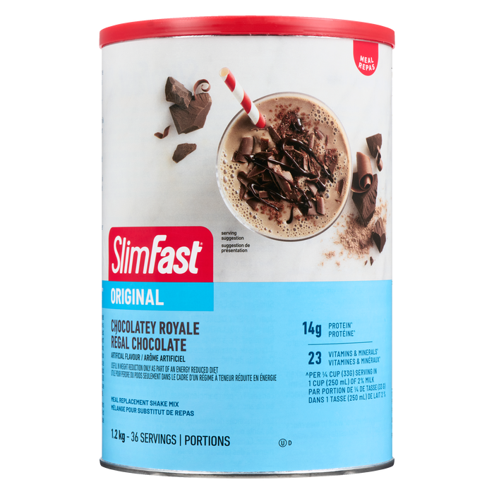 Mélange pour boisson protéinée SlimFast Original Chocolatey Royale 1,2 kg