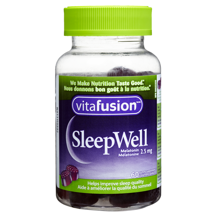 Compléments alimentaires Vitafusion SleepWell Mélatonine 2,5 mg 60 gélifiés