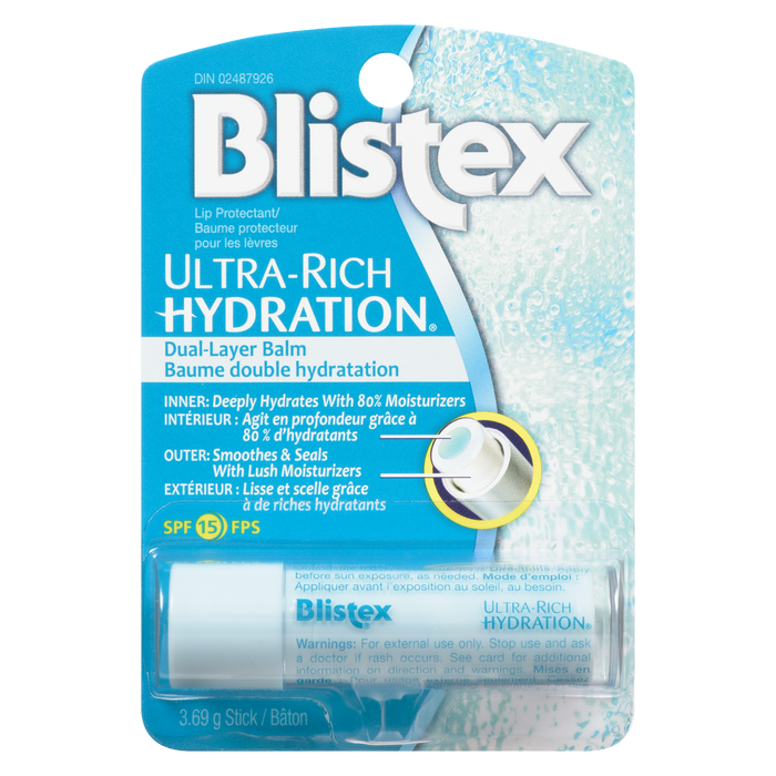 Blistex Ultra-Rich Hydration Lip Protectant Stick Dual-Layer Balm SPF 15 3.69 g