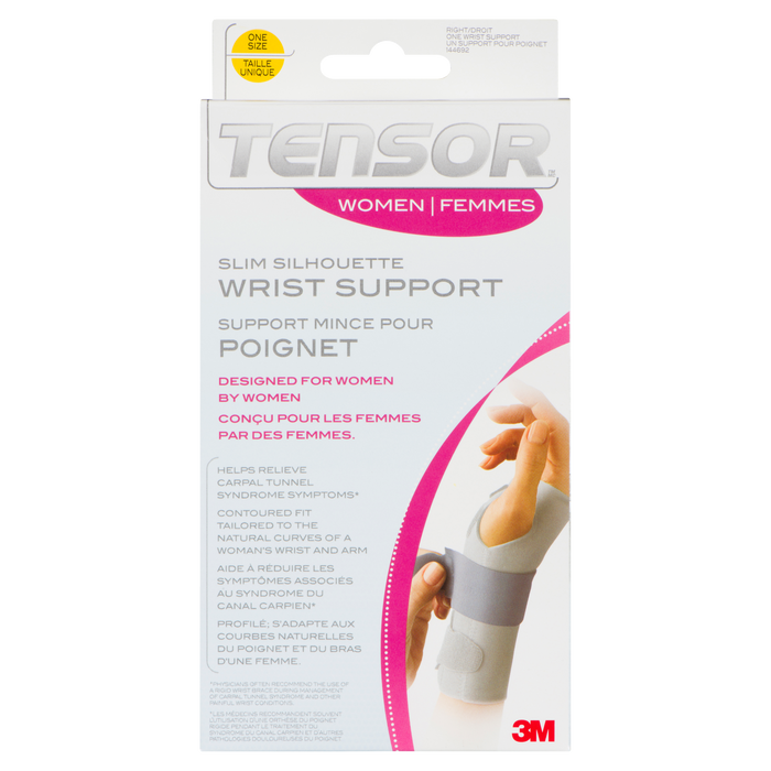 Support de poignet Tensor pour femme, taille unique, silhouette fine, droitier