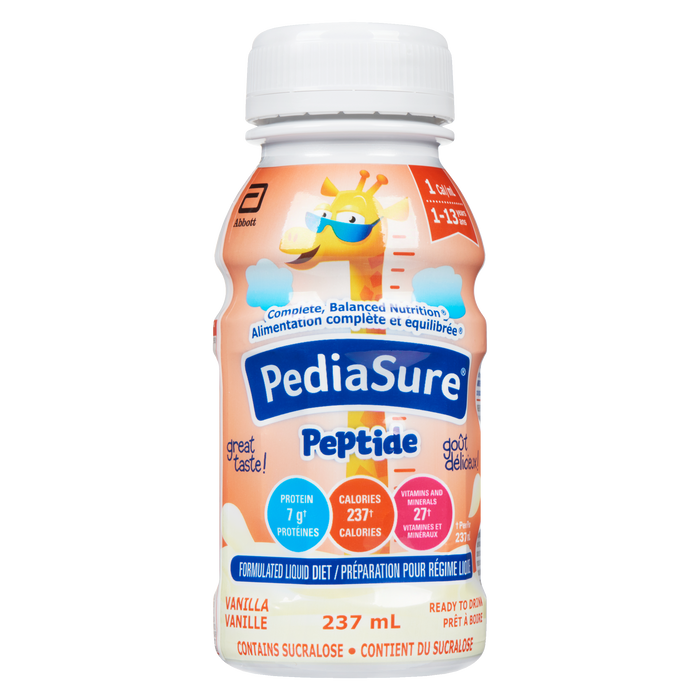 PediaSure Régime liquide à base de peptides à la vanille 1 à 13 ans 237 ml