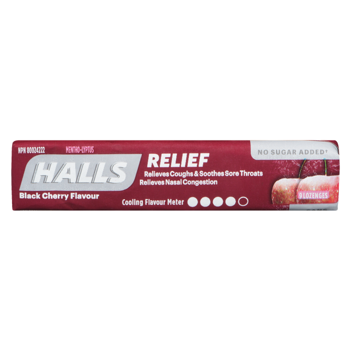 Halls Relief Mentho-Lyptus Black Cherry Flavour 9 Lozenges