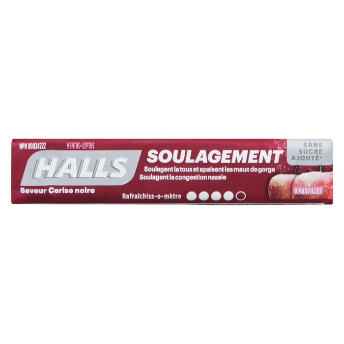 Halls Relief Mentho-Lyptus Black Cherry Flavour 9 Lozenges