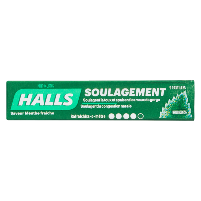 Halls Relief Mentho-Lyptus Cool Mint Flavour 9 Lozenges