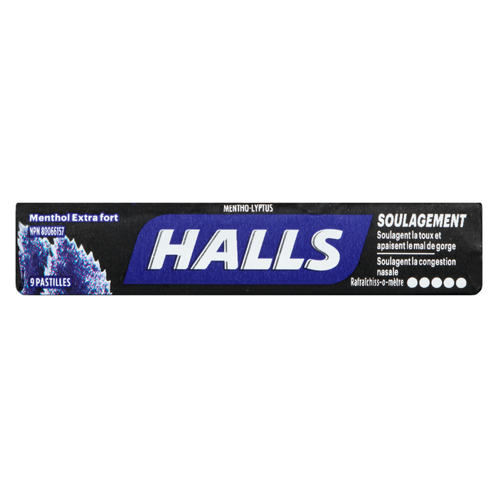 Halls Relief Mentho-Lyptus Extra Strong Menthol 9 Lozenges